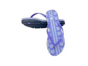 Women's Purple & Gray Traction Graphic Tread Flip Flops