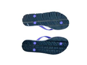 Women's Purple & Gray Traction Graphic Tread Flip Flops
